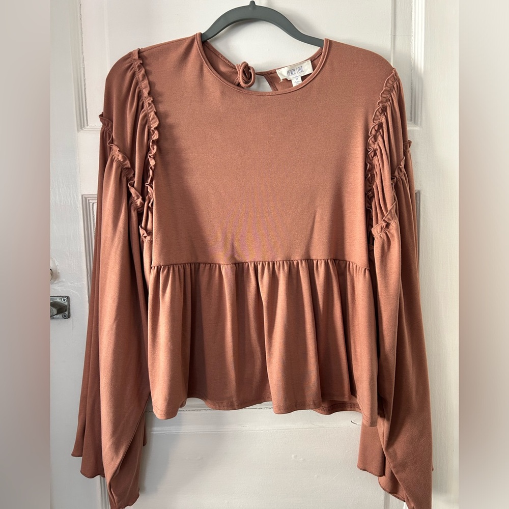 Whimsical Dark Mauve Blouse